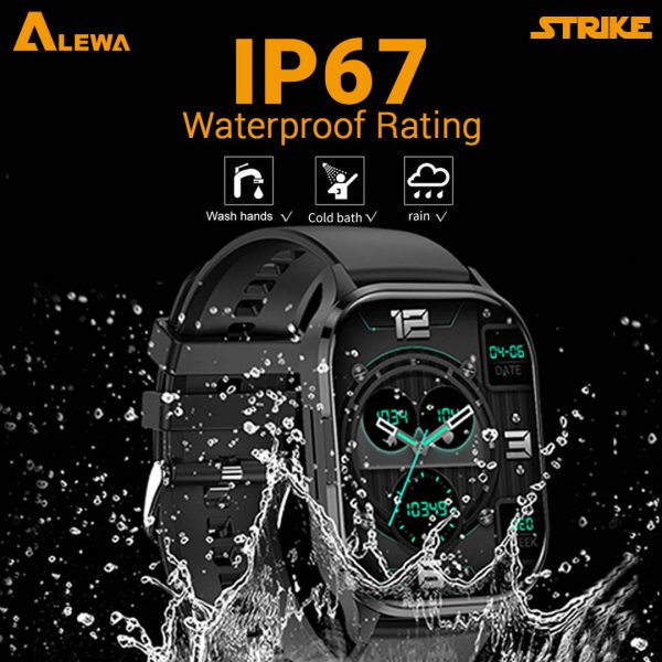 Alewa Strike Amoled Smartwatch 2.01" Large Display | Bluetooth Calling | IP67 WaterProof | Metal Body | Extra Strap | G-Sensor - Image 3