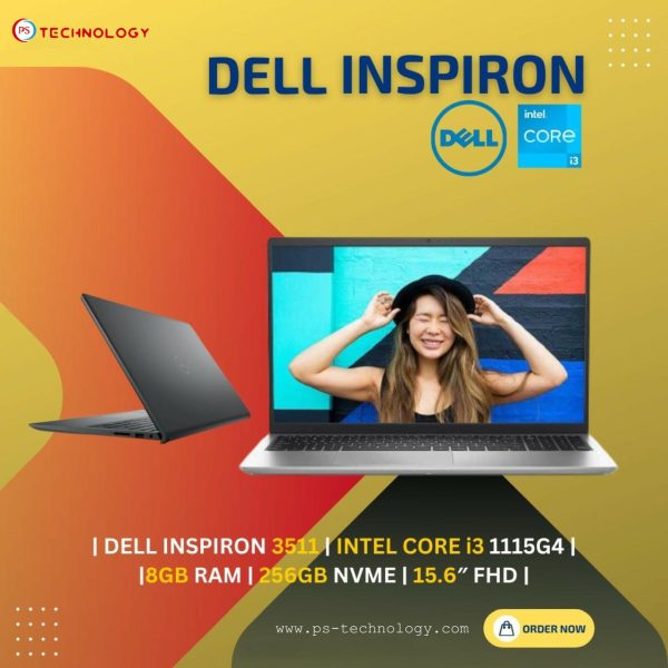 Dell Inspiron 3511 i3 1115G4/8gb RAM/256gb SSD/15.6" FHD/Windows 11 Home/11th Gen Laptop