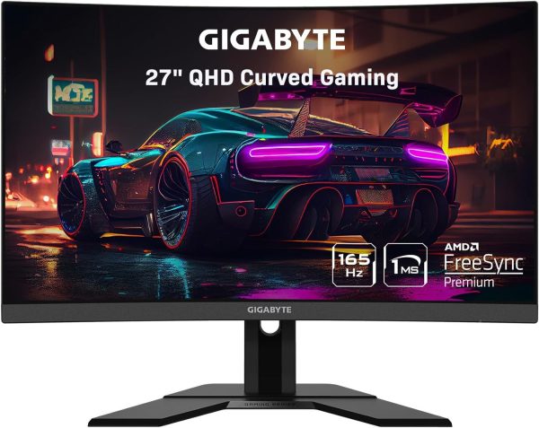 GIGABYTE G27QC A 27inch 2560 x 1440 Curved Quad HD LED Backlit VA Panel HDR Ready Gaming Monitor