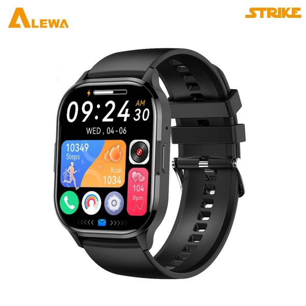 Alewa Strike Amoled Smartwatch 2.01" Large Display | Bluetooth Calling | IP67 WaterProof | Metal Body | Extra Strap | G-Sensor