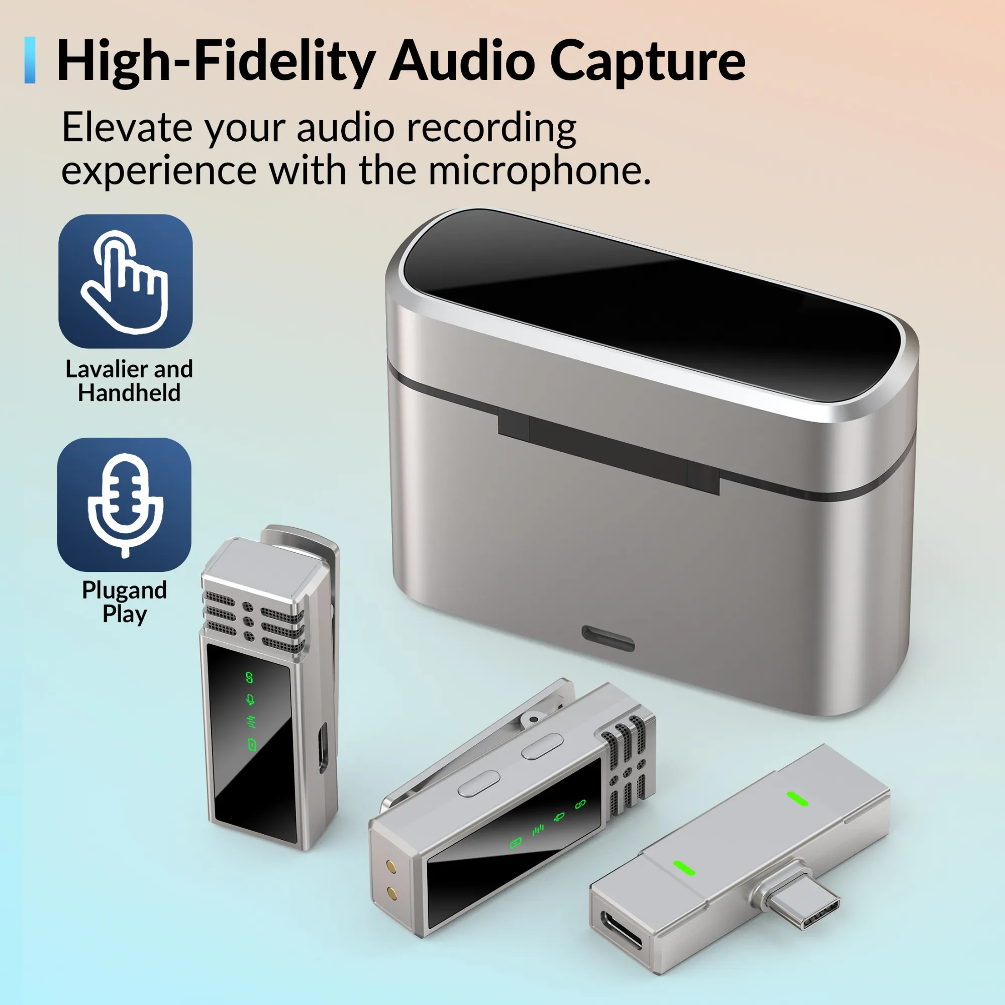 Jmary MW-15 Dual Lavalier Microphone Suitable for Iphone Tablet Laptop Mobile Smartphone | Plug Play Mic | Charging Case | 48Hours Battery | For Video Recording Interview Youtube Vlogging |20m Range - Image 6