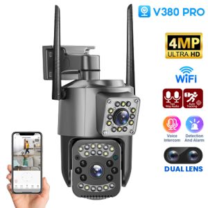 4MP Cute Dual Lens Wireless WiFi CCTV Video Surveillance IP Camera Color Night Vision/Two-Way Audio