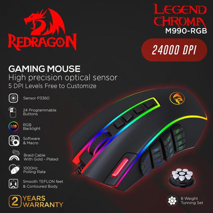 Redragon Legend Chroma M990-Rgb Gaming Mouse - Image 3
