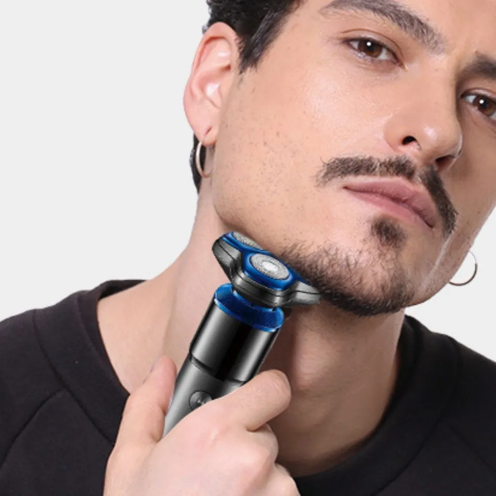 VGR V-325 Premium Cordless Rechargeable IPX6 Fully Waterproof 3 Head Electric Shaver Wet & Dry Rotary Shavers for Men - Image 6