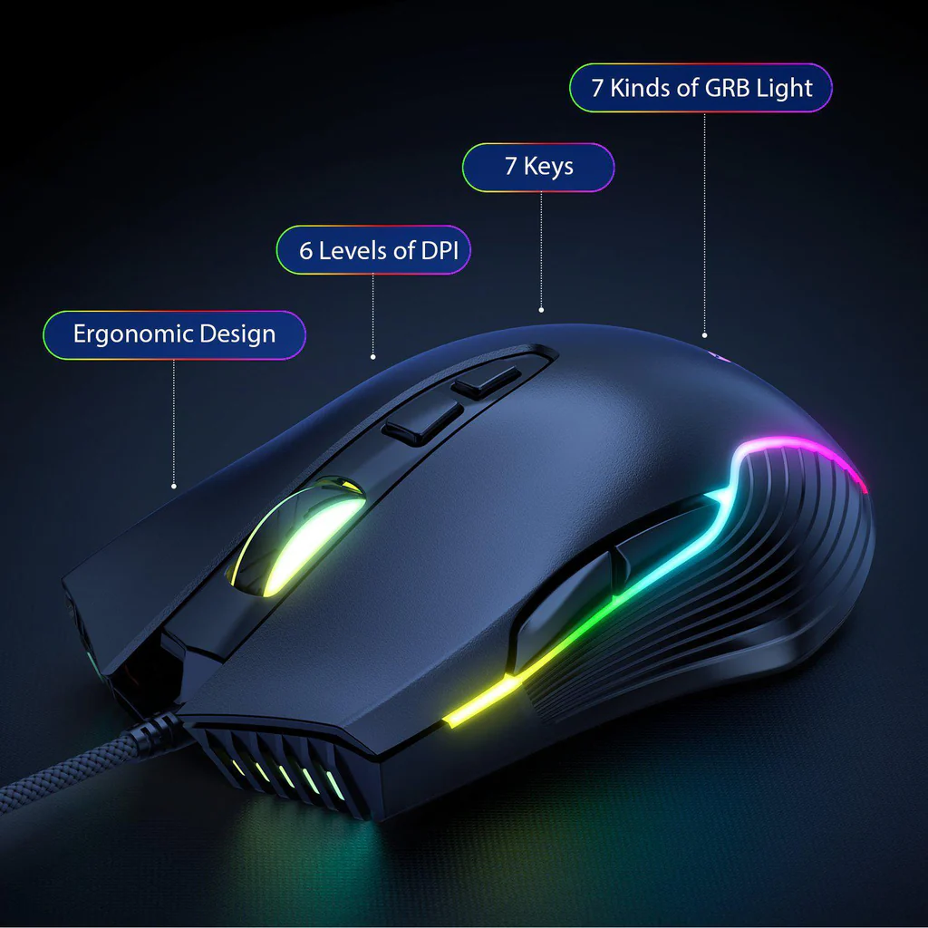 Onikuma G26+CW905 RGB Combo Gaming Mechanical Keyboard and Optical Mouse, Set Wired Mechanical Keyboard + Mouse - Image 2