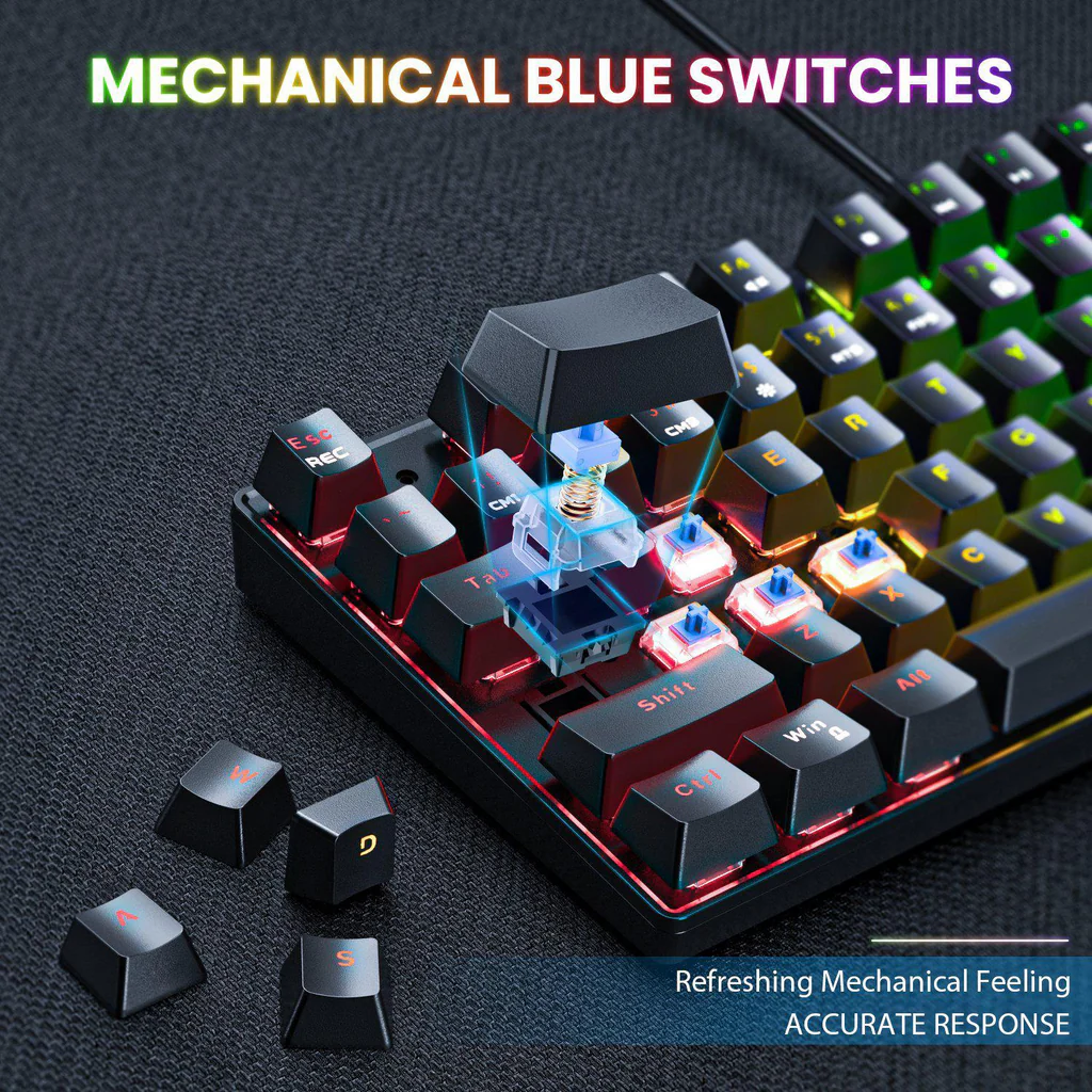 Onikuma G26+CW905 RGB Combo Gaming Mechanical Keyboard and Optical Mouse, Set Wired Mechanical Keyboard + Mouse - Image 4
