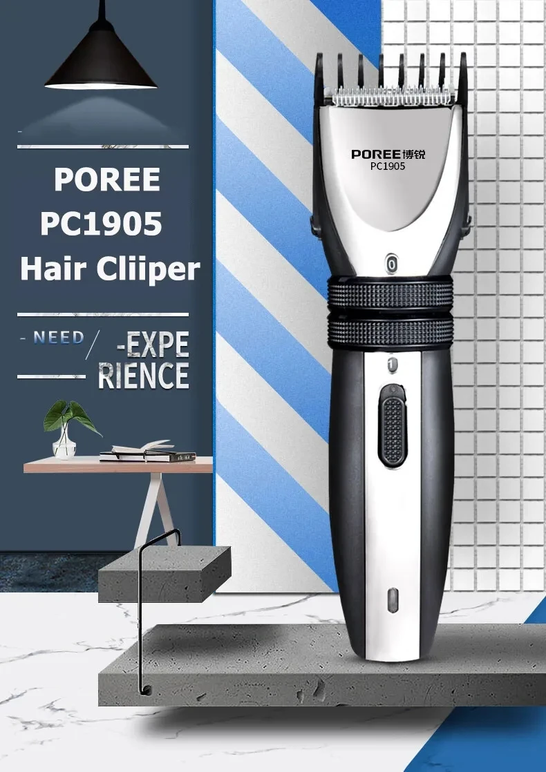 Poree PC1905 Professional Electric Hair Clipper Rechargeable Hair Trimmers - Image 9