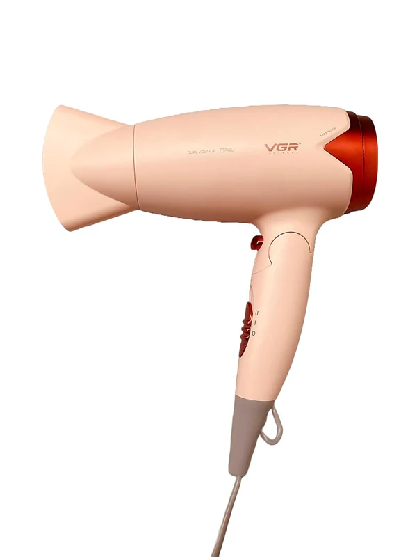 VGR V-428 Foldable Hair Dryer, 1200/1600W DC Motor, Dual Voltage, Cool Shot, 2 Speed Settings, Travel-Friendly
