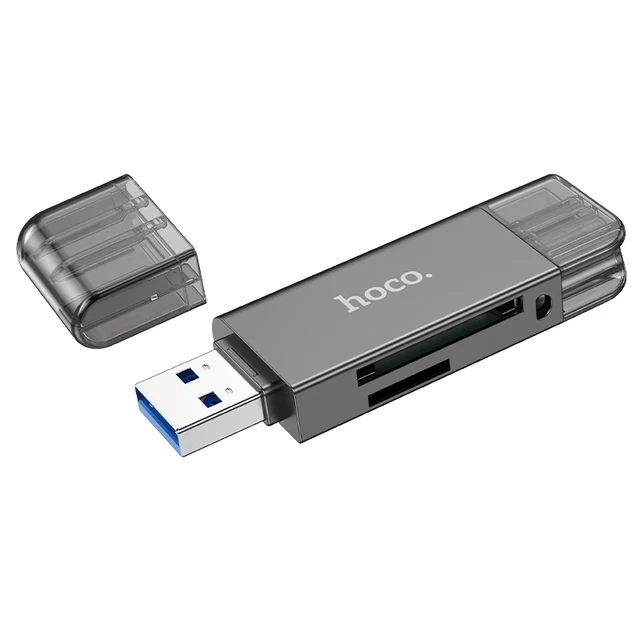 HOCO Original HB39 2-in-1 SD Card reader | USB Memory SD Card Reader | Type C USB 3.0 to SD TF Micro SD Adapter - Image 2