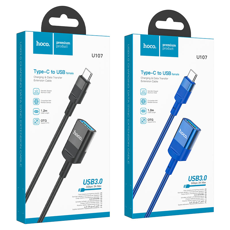 HOCO Extension Cable Type C Male To USB Female USB3.0 “U107” - Image 2