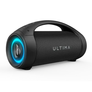 Ultima Soundbox S50 50W Bluetooth Speaker with Ultima Supreme Sound FM Radio 7Hours Playtime 70MM Driver Size Surround Sound Dynamic RGB LED Lights TWS Mode IPX5 Rated speaker