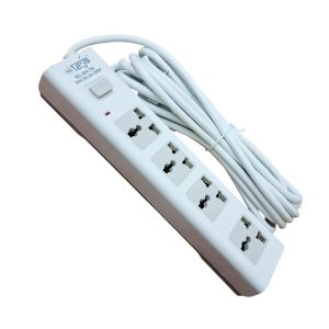 Urja 004-7M 4-Port Extension Multiplug with 7m Cable, Single Switch, 2500W 10A, Fire-Resistant Design, LED Indicator – Durable, Safe, Ideal for Home & Office Use