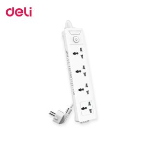 Deli T403 4-Plug Socket Power Strip White(Multiplug)