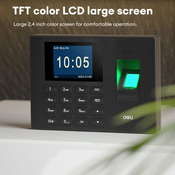 Deli-ES151 Fingerprint Attendance Machine - Image 7