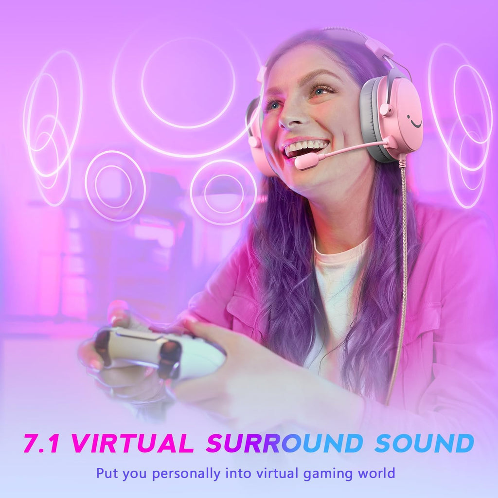 FIFINE AMPLIGAME H9 PC Gaming Headset, USB Headset with 7.1 Surround Sound, Detachable Microphone, Control Box, 3.5mm Jack, for PS5/Xbox/Switch - Image 6