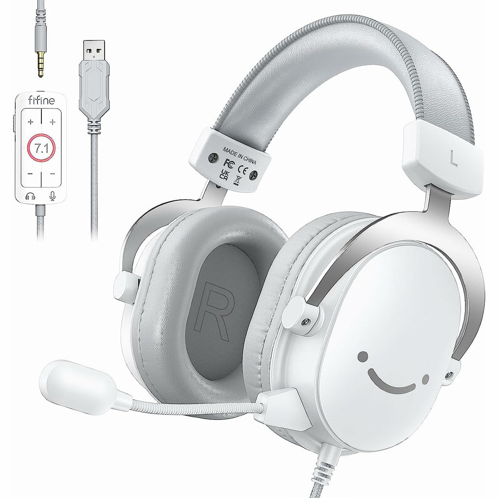 FIFINE AMPLIGAME H9 PC Gaming Headset, USB Headset with 7.1 Surround Sound, Detachable Microphone, Control Box, 3.5mm Jack, for PS5/Xbox/Switch - Image 5