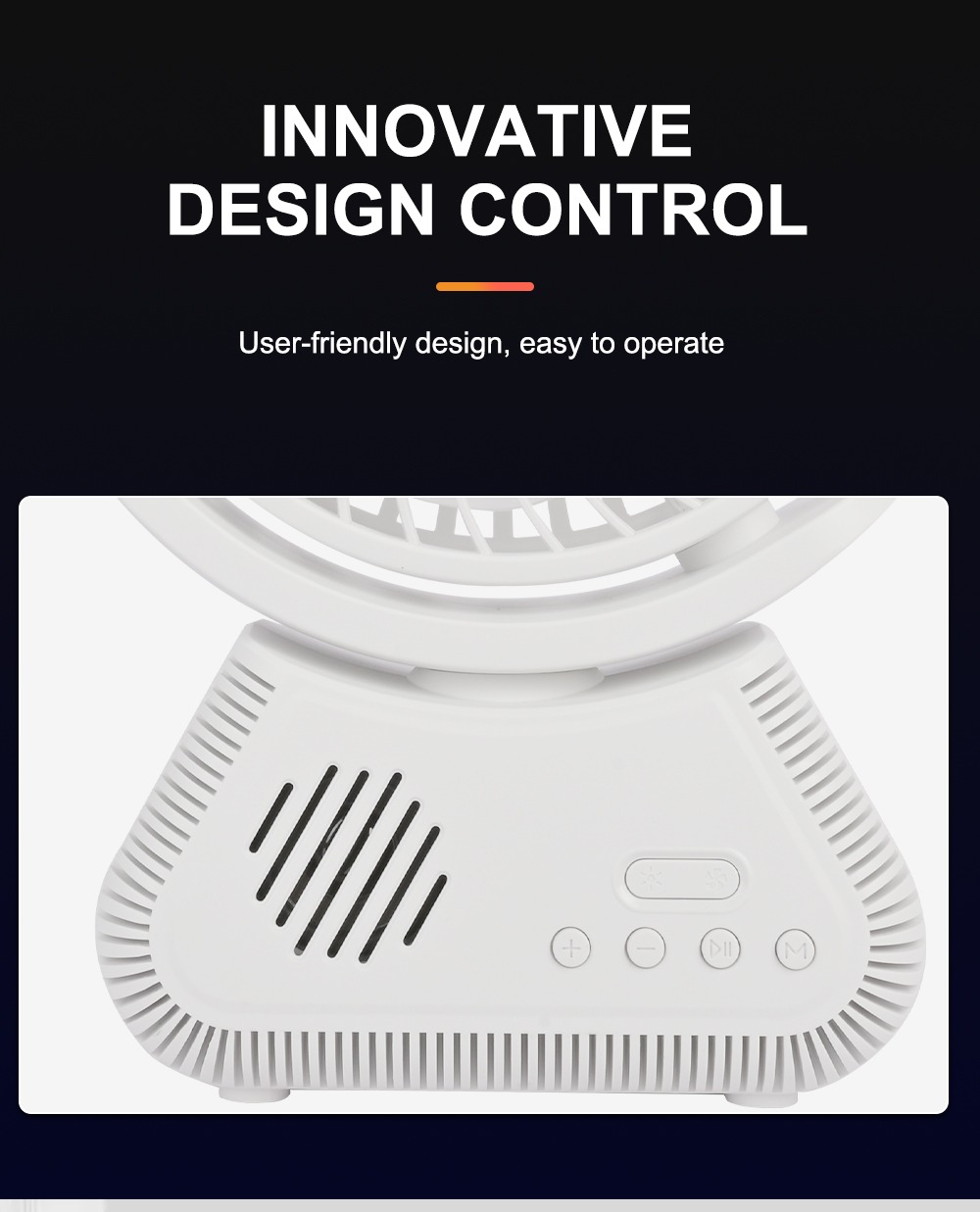 Sing-e ZQS F803 Mini Wireless TF BT Speaker Multifunctional Desktop Fan Mute Portable with Rechargeable 6000mAH - Image 4