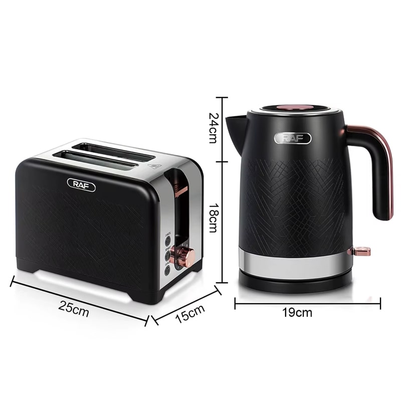 RAF 2 -IN-1 Breakfast Set | 2 Slices Toaster Maker and Kettle (R.19002) - Image 4