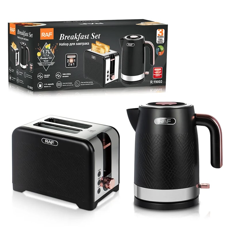 RAF 2 -IN-1 Breakfast Set | 2 Slices Toaster Maker and Kettle (R.19002) - Image 11