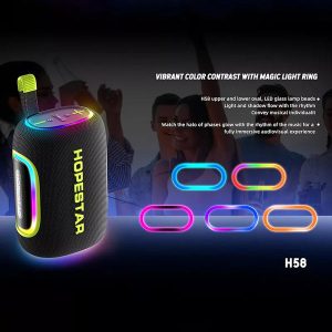 Dynamic RGB Lighting
Transform your audio experience with our vibrant RGB lighting! The dynamic magic light ring, equipped with pulsating LED beads, syncs seamlessly with the rhythm of your music, creating a stunning visual display that enhances every beat.