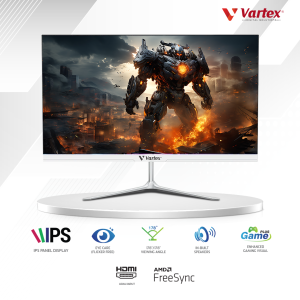 Vartex 24" Frameless Gaming Monitor – 100Hz Refresh Rate , Full HD, IPS Panel with Built-in Speakers | Eye Care | FreeSync