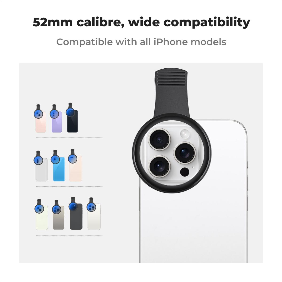 K&F KF01.2676 Concept 52mm Clip On CPL Phone Camera Lens Filter Kit - Image 6