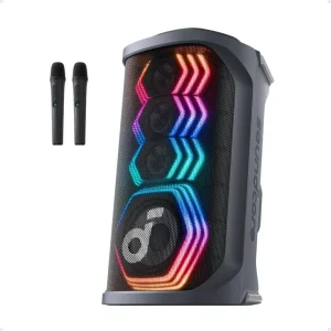 Soundcore Rave 3S AI Karaoke Party Speaker with 2 Wireless Microphones, 200W, AI Vocal Removal, 12H