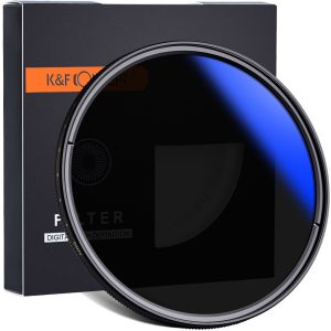 K&F Concept KF01.1398 ND2-ND400 NANO-C HMC Blue Multi-Coated Variable Neutral Density ND Filter - 49mm