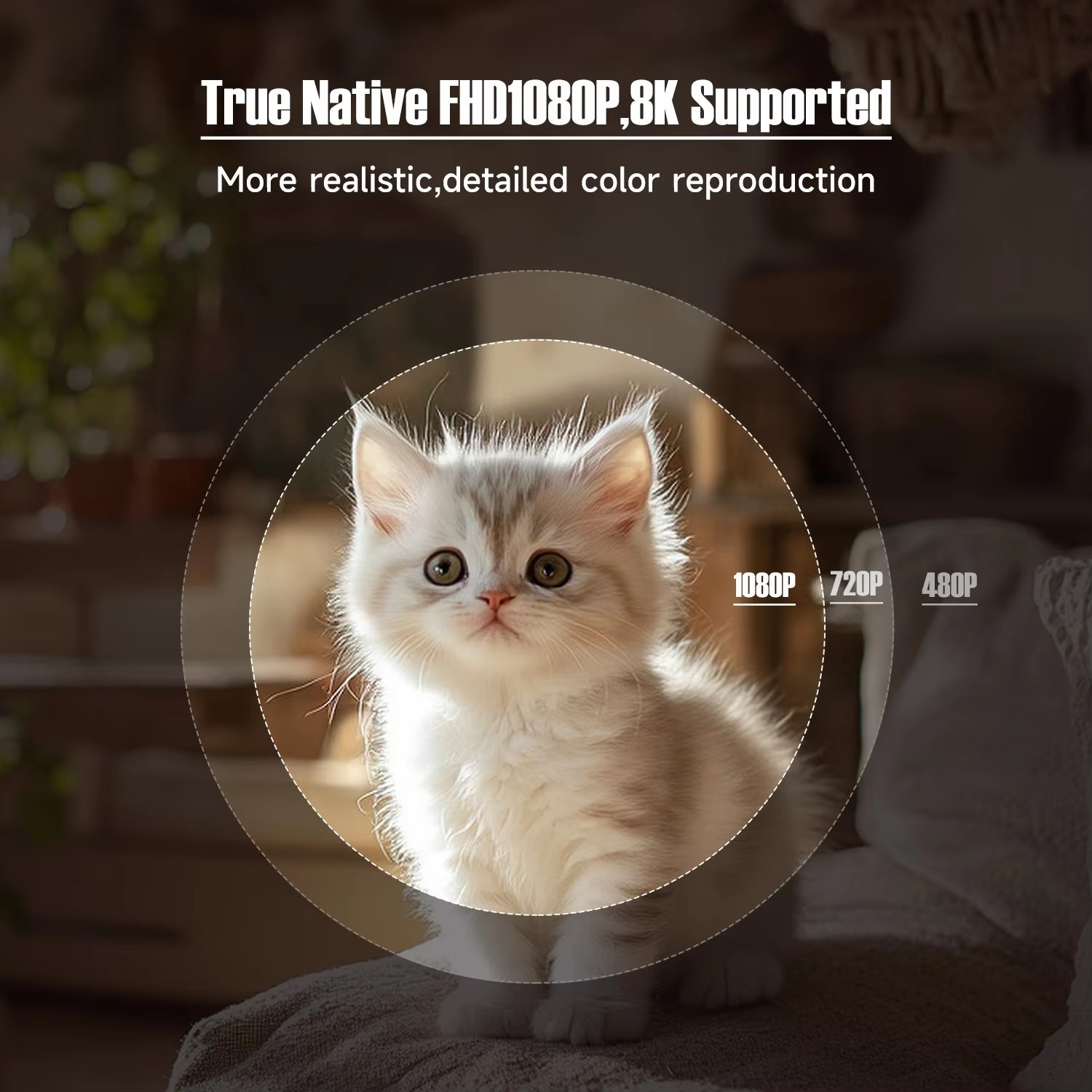 Magcubic L018 Portable Projector | 400 ANSI, 1080P Native, Android14,8K Support. 180° Rotation, Auto keystone/focus, WiFi 6, BT 5.4 for Home - Image 3